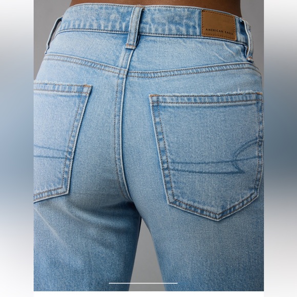 American Eagle Stretch Super High Rise Straight Jeans Women’s size 18 - Picture 4 of 11